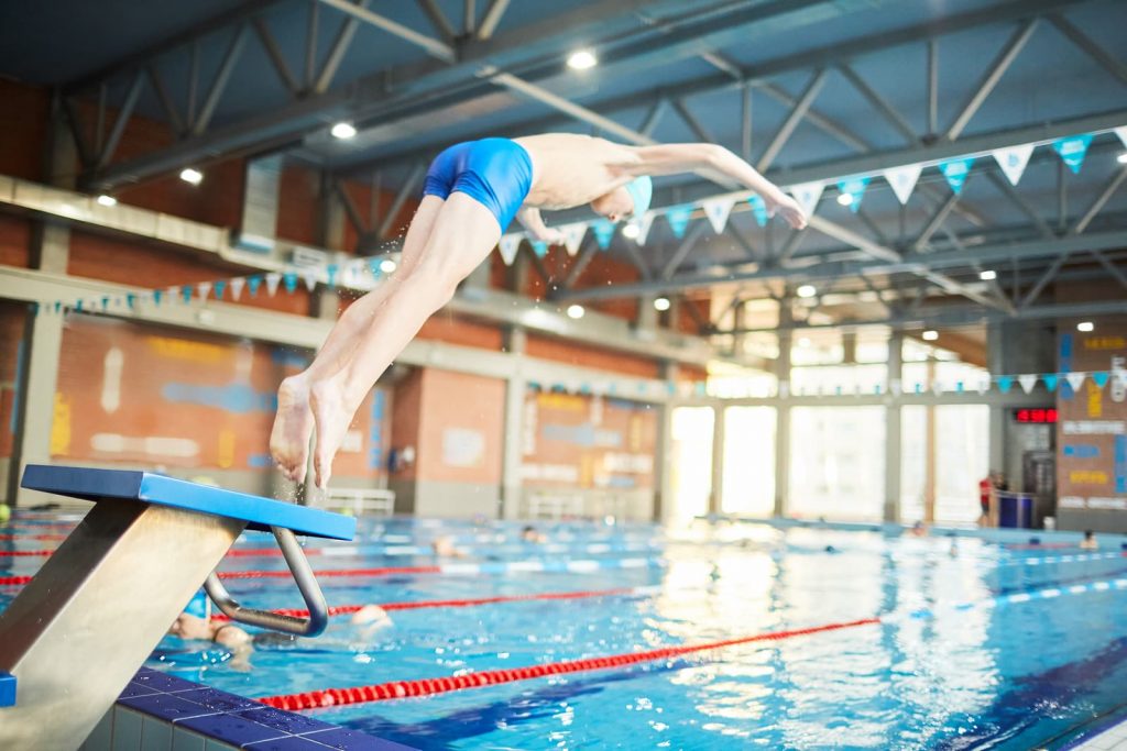 pool diving